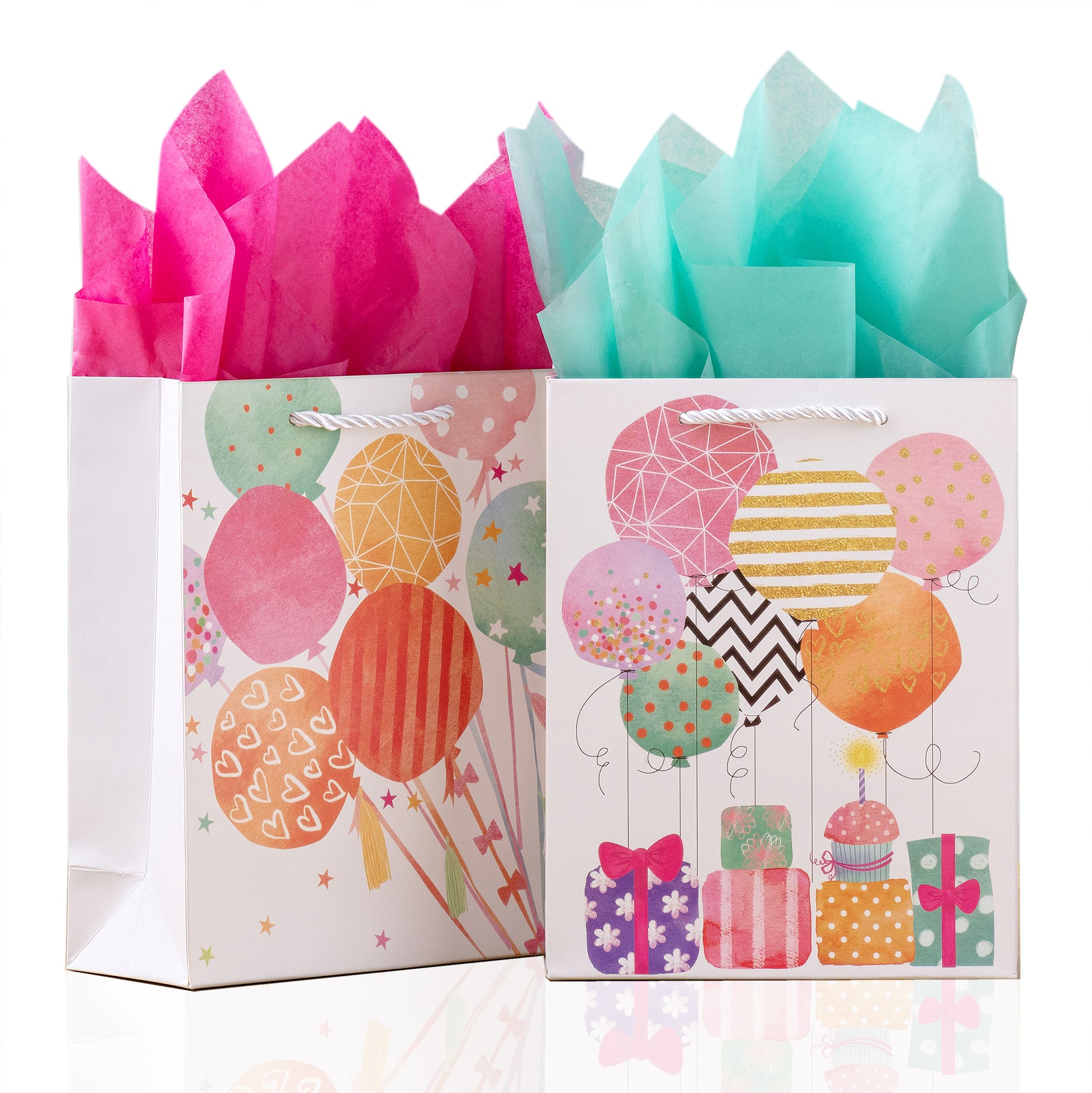 2 Pack Extra Large Birthday Gift Bags with Tissue Paper – SHIPKEY